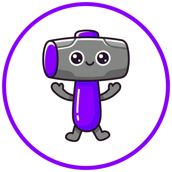 Martim, the Marreta Lang mascot, an anthropomorphic sledgehammer